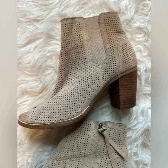 Toms Womens Majorca Peep Toe Mid-Calf Fashion Boots - Picture 7 of 8